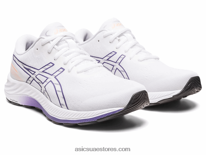 Asics أبيض / أرجواني مترب جل اكسايت 9 2N24DJ2392