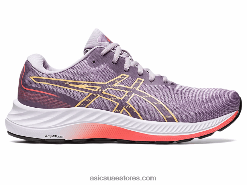Asics الكوارتز البنفسجي / البرتقالي الفاتح جل اكسايت 9 عريض 2N24DJ2415