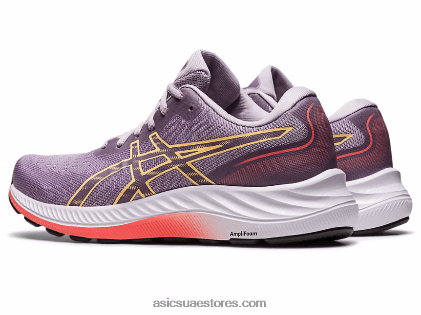 Asics الكوارتز البنفسجي / البرتقالي الفاتح جل اكسايت 9 عريض 2N24DJ2415