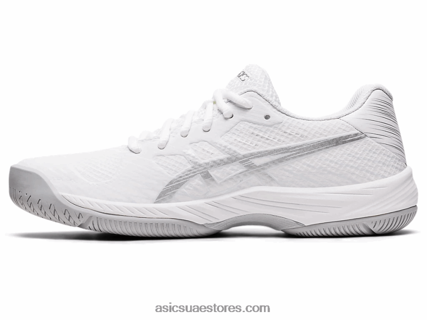 Asics أبيض / فضي نقي لعبة جل 9 2N24DJ2417