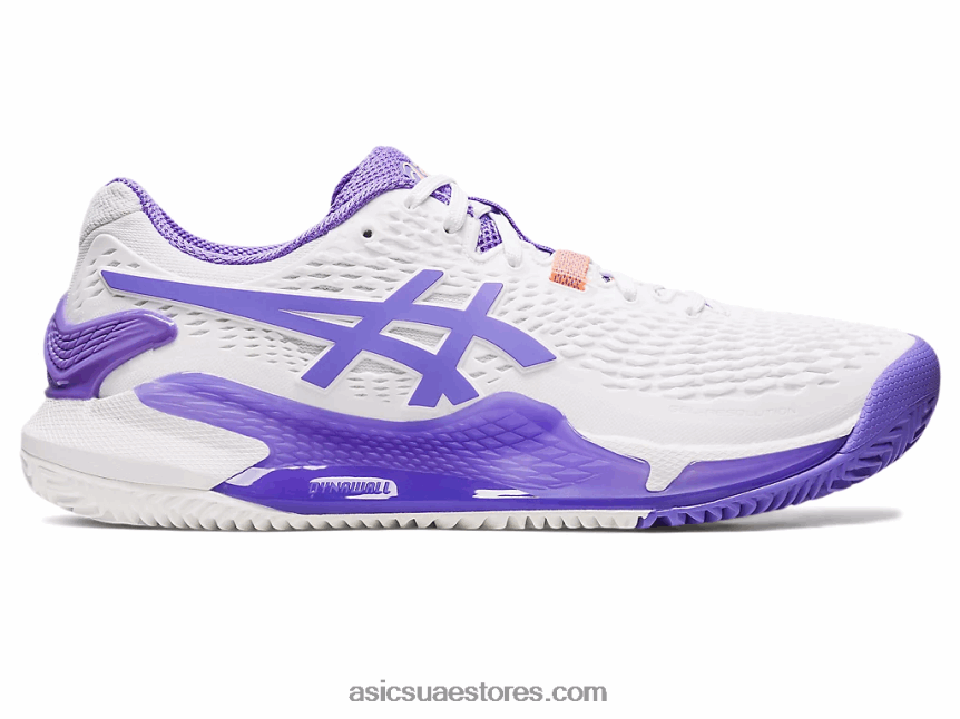 Asics أبيض / جمشت هلام القرار 9 الطين 2N24DJ2452