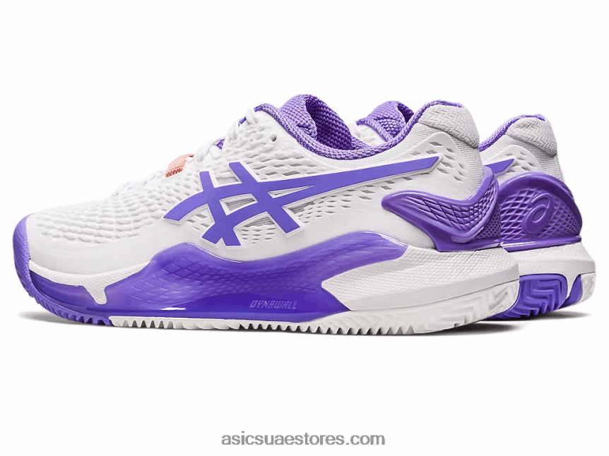 Asics أبيض / جمشت هلام القرار 9 الطين 2N24DJ2452