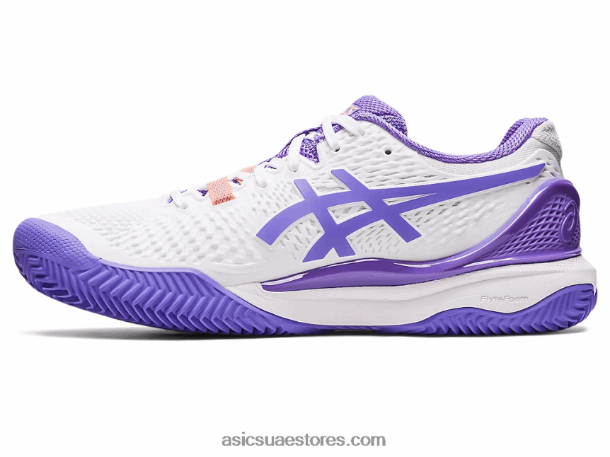 Asics أبيض / جمشت هلام القرار 9 الطين 2N24DJ2452