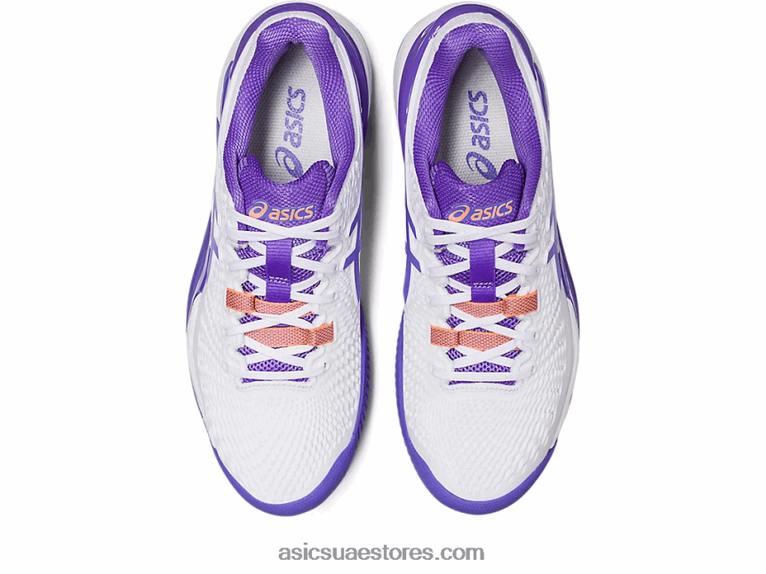 Asics أبيض / جمشت هلام القرار 9 الطين 2N24DJ2452