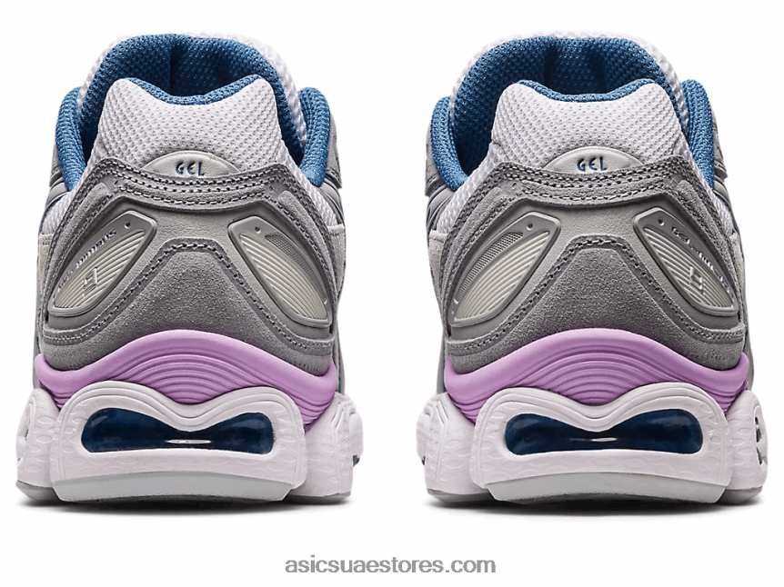 Asics أبيض / رمادي متوسط جل نيمبوس 9 2N24DJ2572