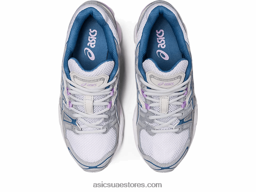 Asics أبيض / رمادي متوسط جل نيمبوس 9 2N24DJ2572
