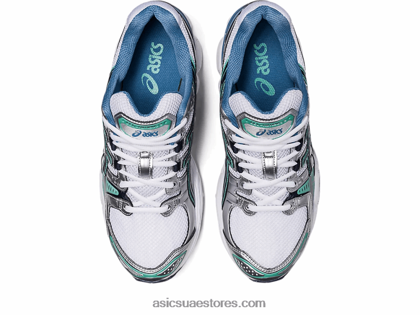 Asics أبيض / فضي نقي جل نيمبوس 9 2N24DJ266