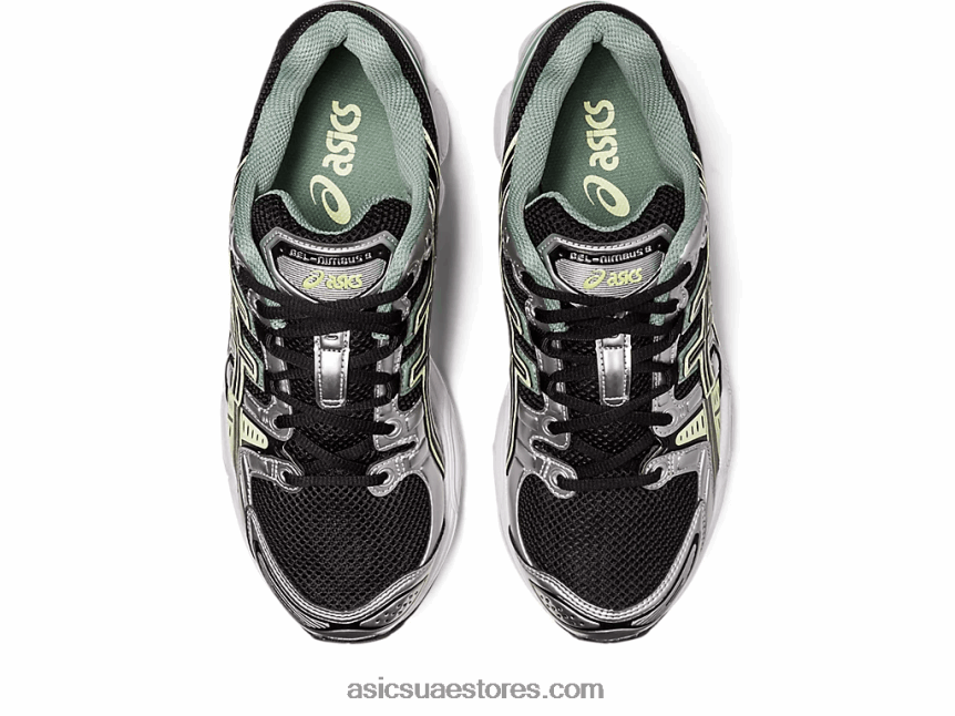 Asics أسود / فضي نقي جل نيمبوس 9 2N24DJ273