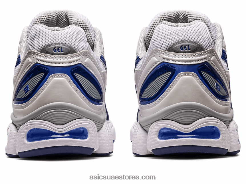 Asics أبيض / أزرق نيلي جل نيمبوس 9 2N24DJ282