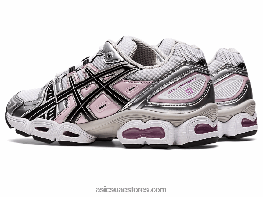 Asics أبيض أسود جل نيمبوس 9 2N24DJ2931