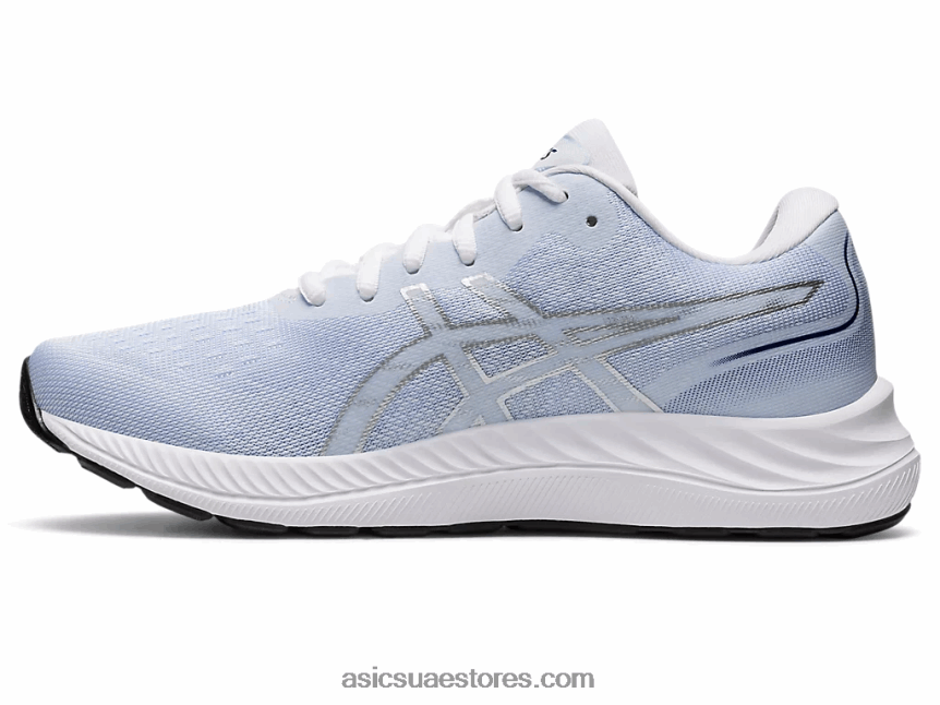 Asics أبيض / فضي نقي جل اكسايت 9 2N24DJ3109