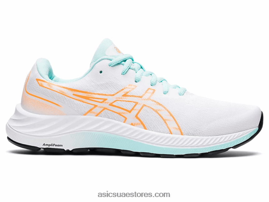 Asics البوب ​​الأبيض / البرتقالي جل اكسايت 9 2N24DJ3243