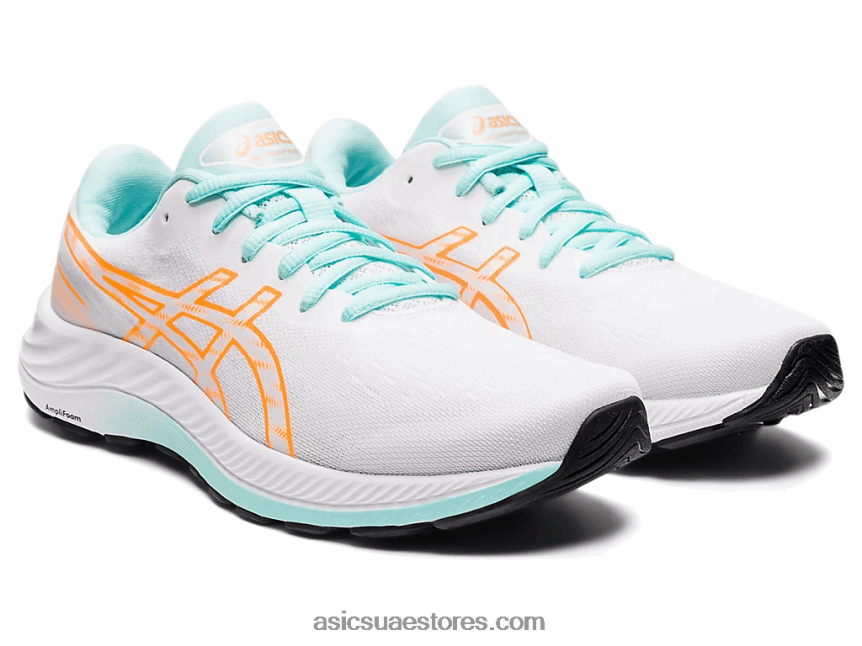 Asics البوب ​​الأبيض / البرتقالي جل اكسايت 9 2N24DJ3243