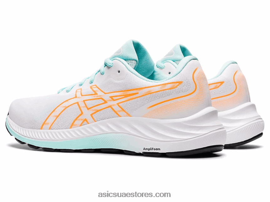 Asics البوب ​​الأبيض / البرتقالي جل اكسايت 9 2N24DJ3243