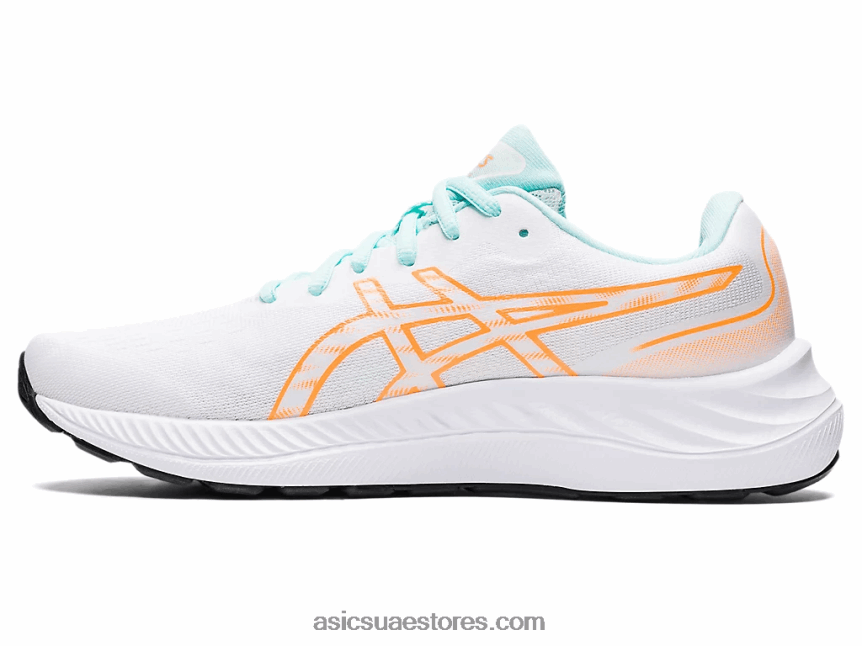 Asics البوب ​​الأبيض / البرتقالي جل اكسايت 9 2N24DJ3243