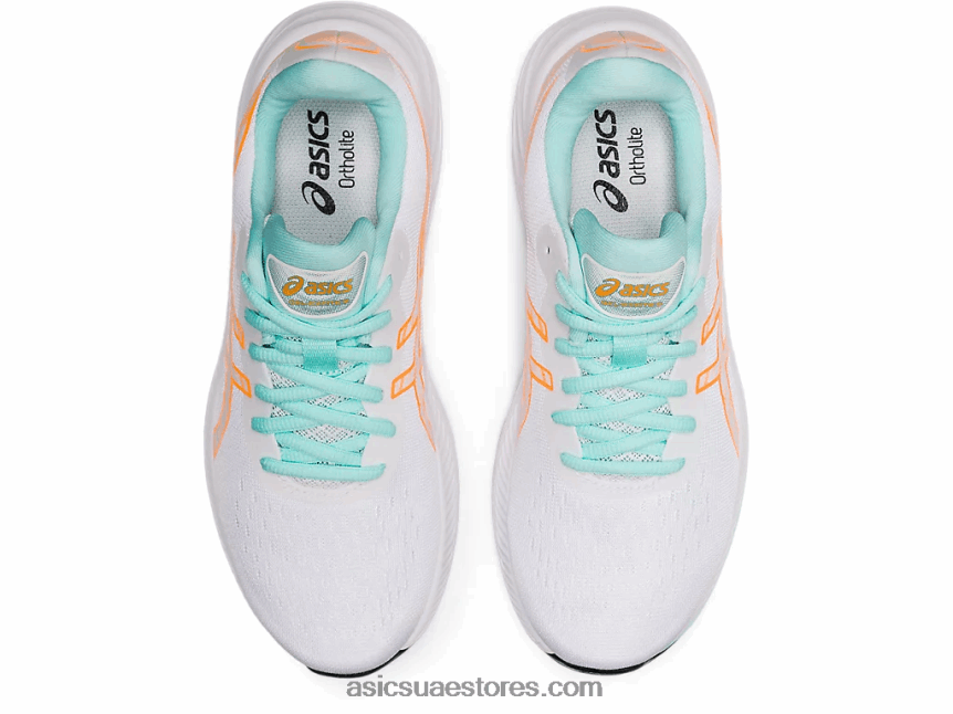 Asics البوب ​​الأبيض / البرتقالي جل اكسايت 9 2N24DJ3243