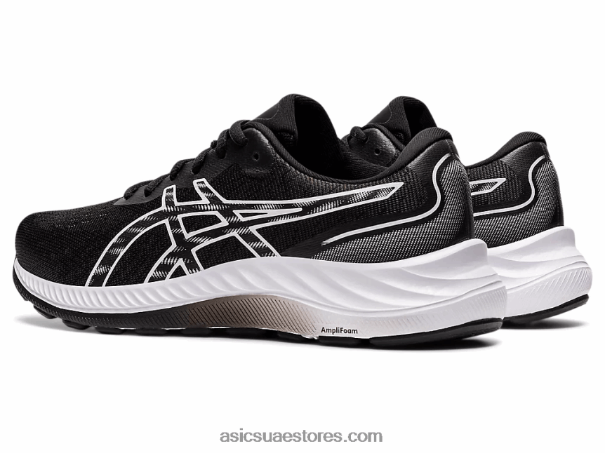 Asics أسود / أبيض جل اكسايت 9 عريض 2N24DJ3244