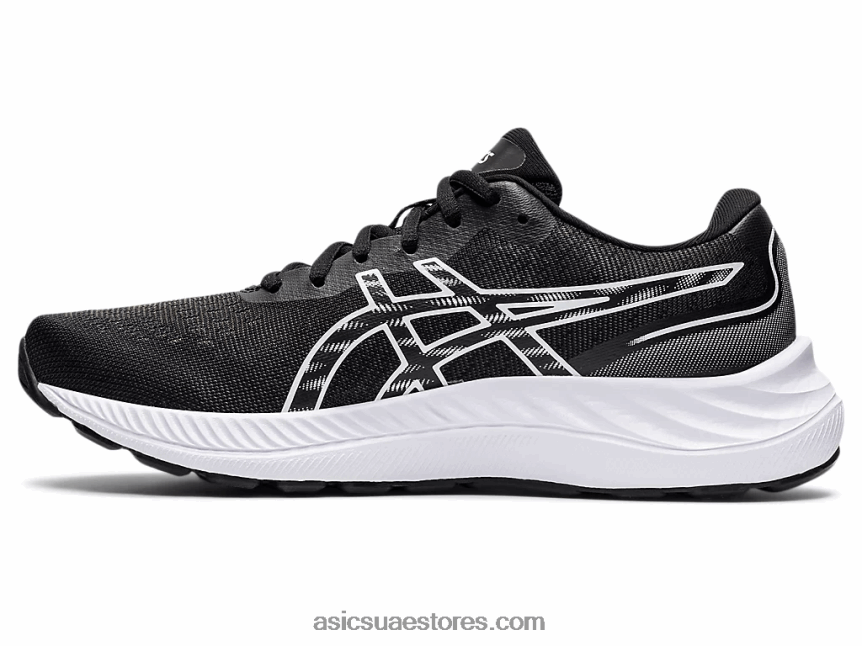 Asics أسود / أبيض جل اكسايت 9 عريض 2N24DJ3244
