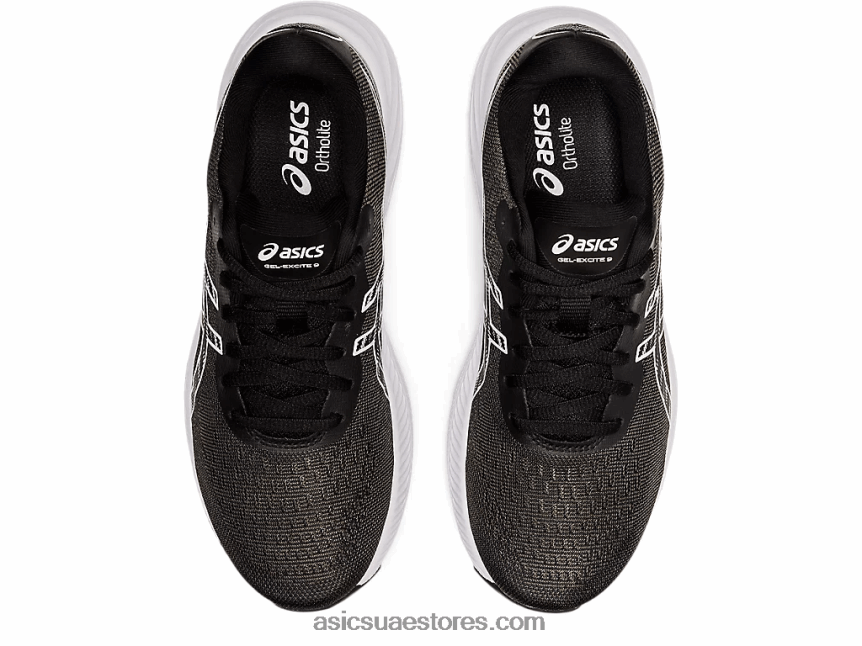 Asics أسود / أبيض جل اكسايت 9 عريض 2N24DJ3244