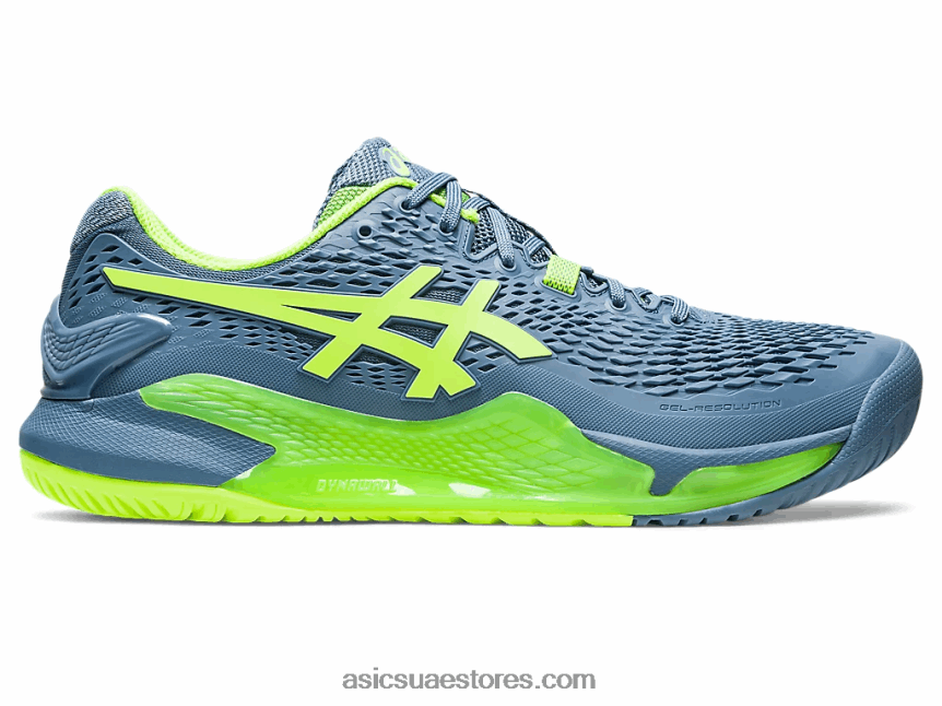 Asics أزرق صلب / أخضر خطر جل القرار 9 2N24DJ366