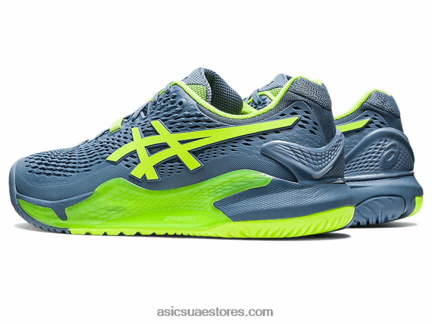 Asics أزرق صلب / أخضر خطر جل القرار 9 2N24DJ366