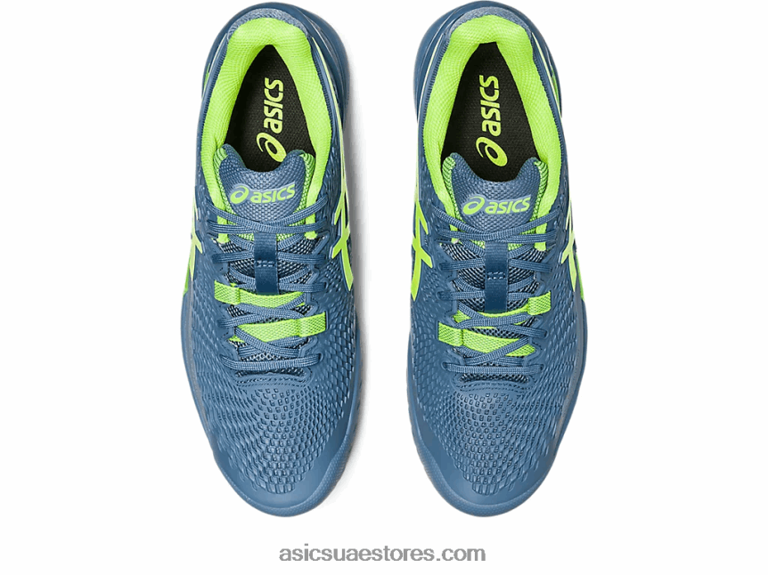 Asics أزرق صلب / أخضر خطر جل القرار 9 2N24DJ366