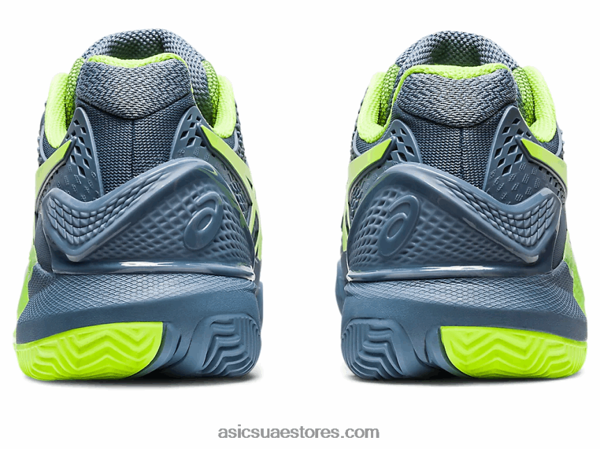 Asics أزرق صلب / أخضر خطر هلام القرار 9 الطين 2N24DJ398