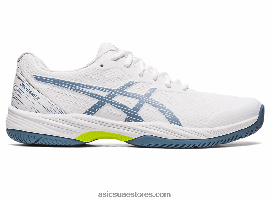 Asics أبيض / أزرق صلب لعبة جل 9 2N24DJ410