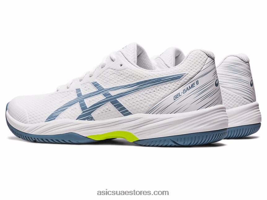 Asics أبيض / أزرق صلب لعبة جل 9 2N24DJ410