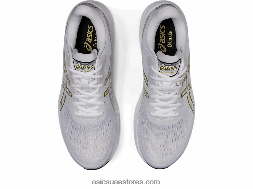 Asics أبيض / زيت زيتون جل اكسايت 9 2N24DJ414