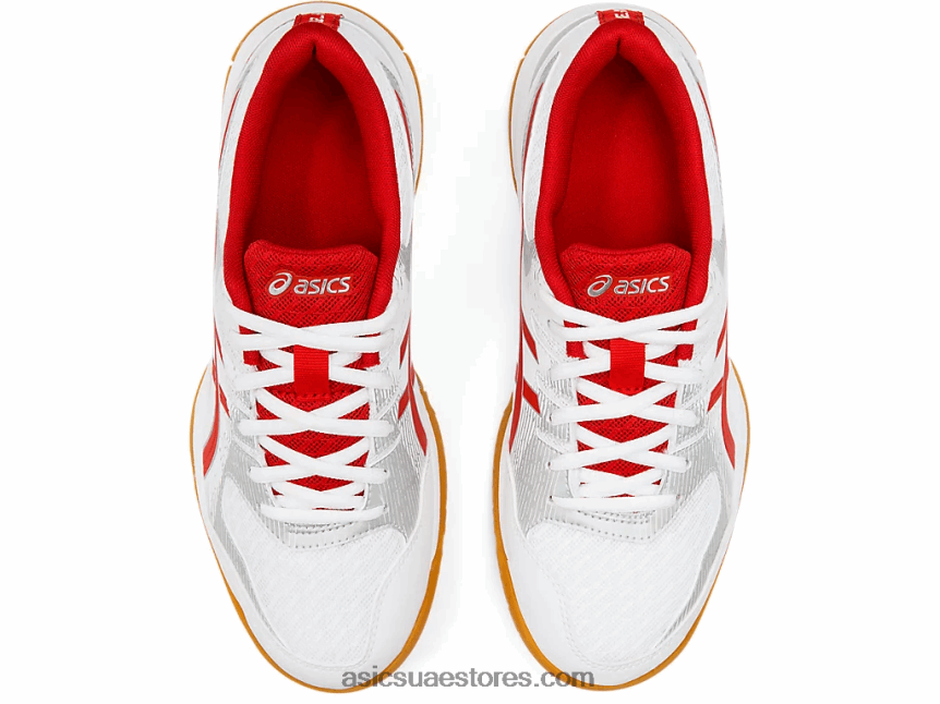 Asics أبيض / أحمر كلاسيكي صاروخ جل 9 2N24DJ4202