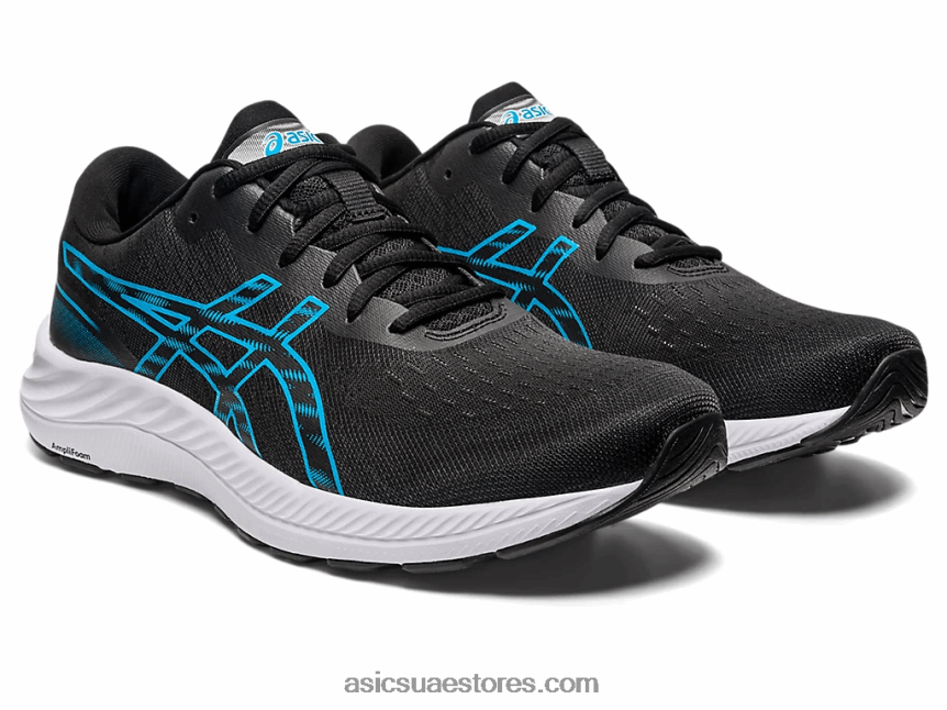 Asics أسود / أزرق الجزيرة جل اكسايت 9 2N24DJ428