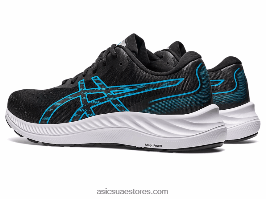 Asics أسود / أزرق الجزيرة جل اكسايت 9 2N24DJ428