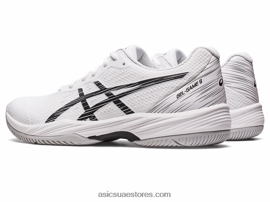 Asics أبيض أسود لعبة جل 9 2N24DJ440