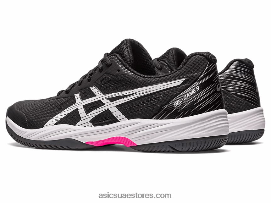 Asics أسود / وردي ساخن لعبة جل 9 2N24DJ452
