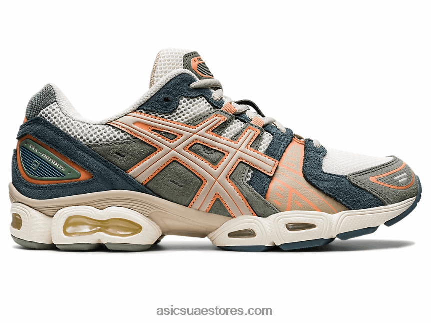 Asics كريم / ريش رمادي جل نيمبوس 9 2N24DJ756
