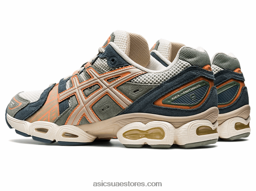 Asics كريم / ريش رمادي جل نيمبوس 9 2N24DJ756