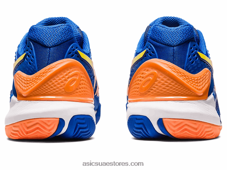 Asics تونة أزرق / خوخ شمس هلام القرار 9 الطين 2N24DJ89