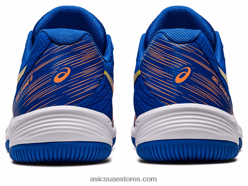 Asics تونة أزرق / خوخ شمس لعبة جل 9 2N24DJ97