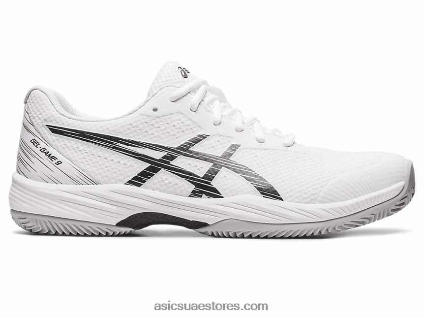 Asics أبيض أسود لعبة جل 9 طين / oc 2N24DJ432