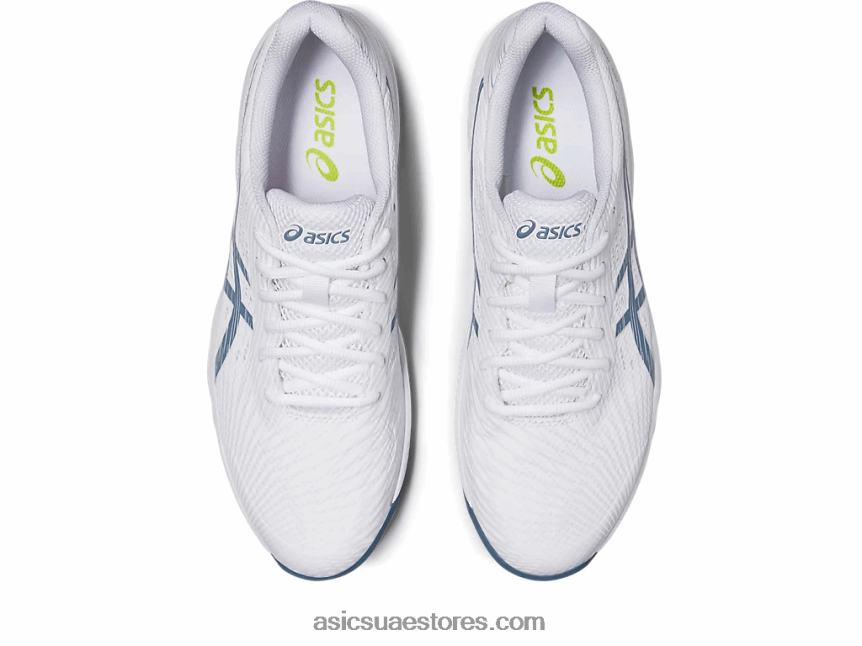Asics أبيض / أزرق صلب لعبة جل 9 طين / oc 2N24DJ439
