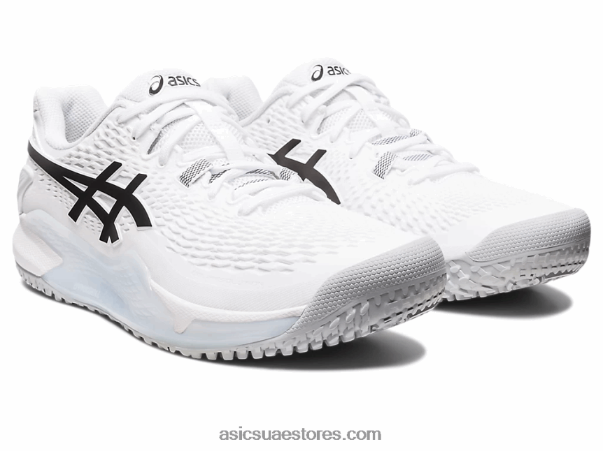 Asics أبيض أسود جل القرار 9 oc 2N24DJ507
