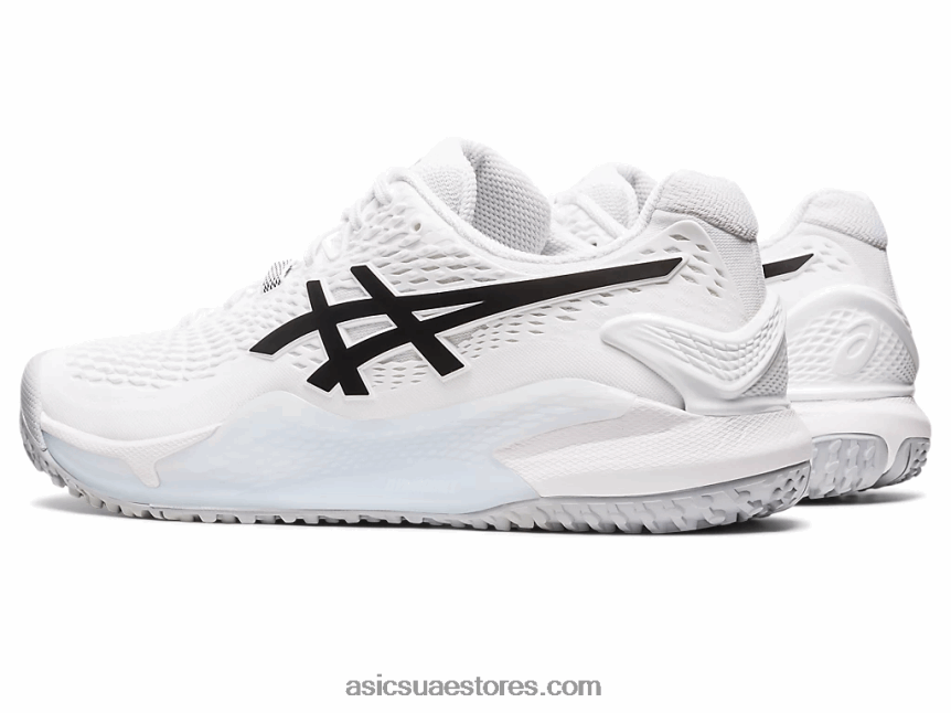 Asics أبيض أسود جل القرار 9 oc 2N24DJ507