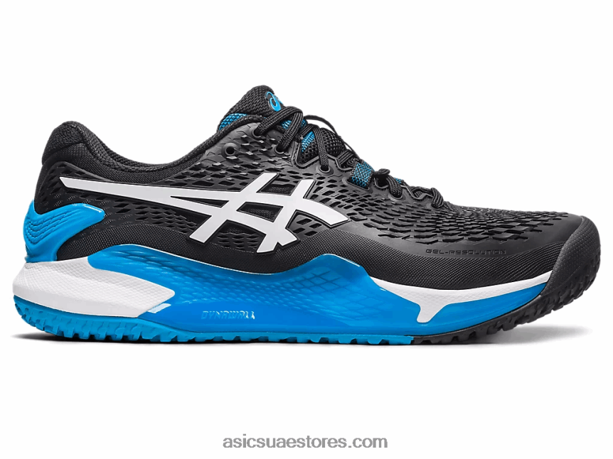 Asics أسود / أبيض دقة هلام 9 oc 2N24DJ567