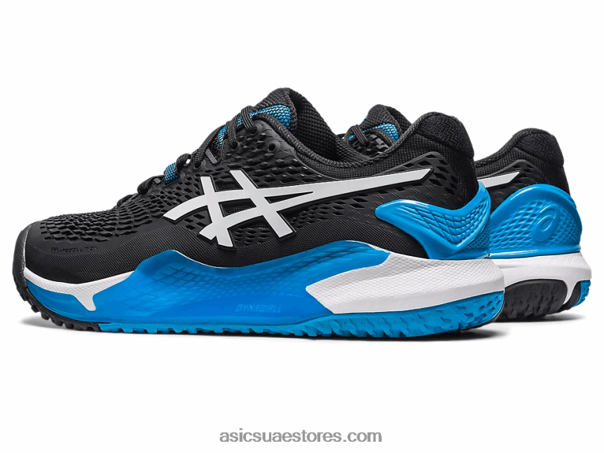 Asics أسود / أبيض دقة هلام 9 oc 2N24DJ567
