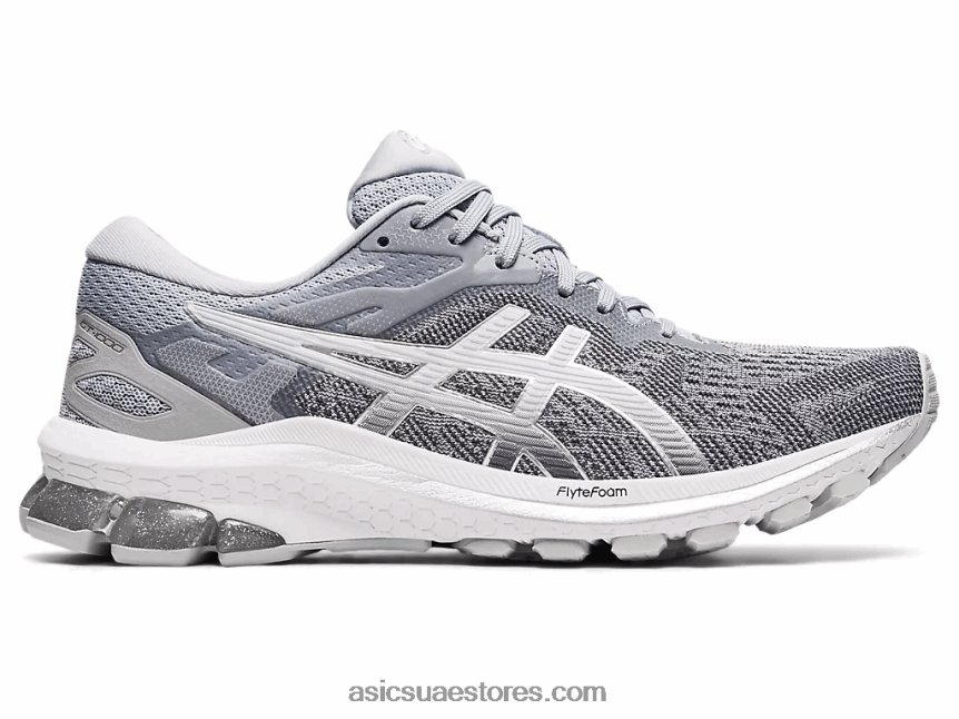 Asics الرمادي بيدمونت / الفضة النقية GT-1000 10 2N24DJ3988