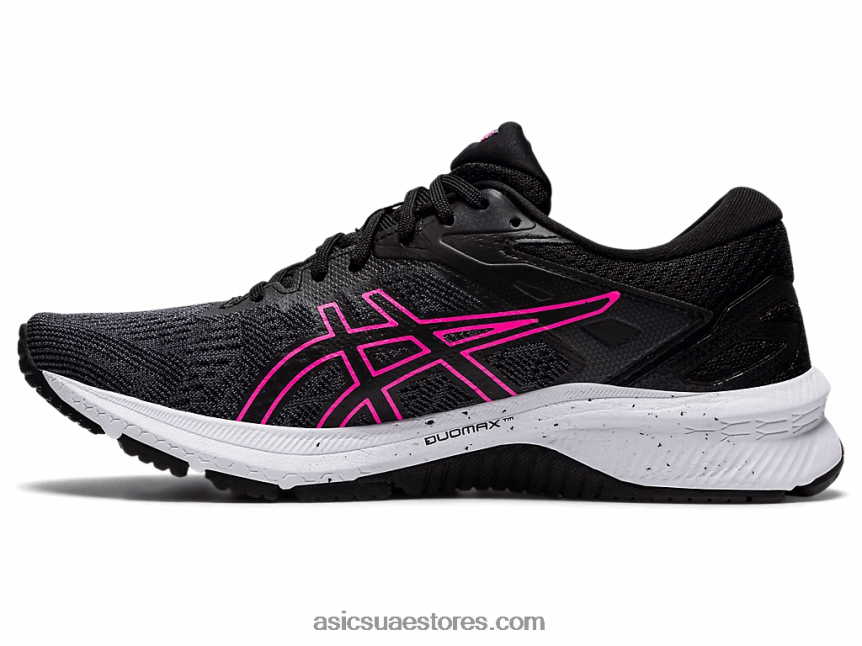 Asics أسود / وردي ساخن GT-1000 10 2N24DJ3997