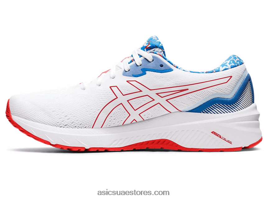 Asics أبيض / أحمر كهربائي GT-1000 11 2N24DJ1278