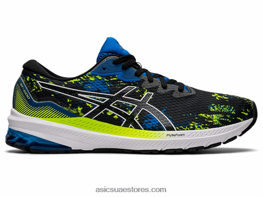 Asics أسود / أزرق كهربائي GT-1000 11 2N24DJ1283