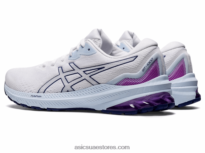 Asics أبيض / أزرق غامق GT-1000 11 2N24DJ2973